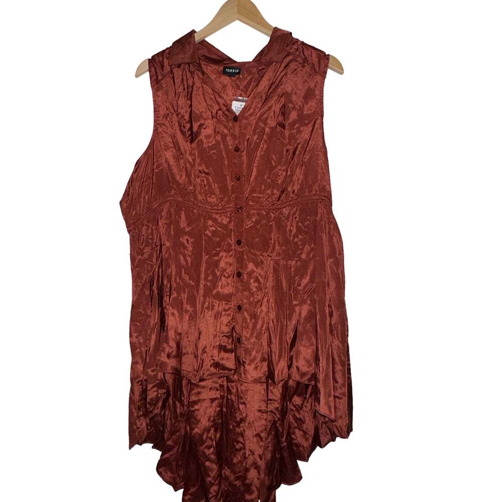 NWT Torrid Bronze Poplin Oxford Preppy Collared Shirt Dress Plus Size 2X Fall